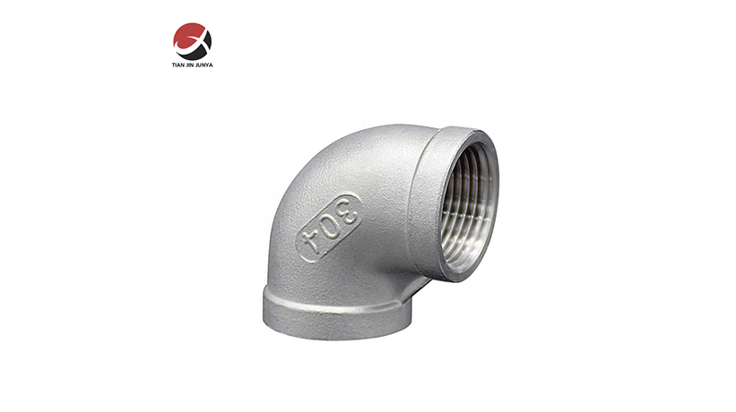 不鏽鋼(gāng)鑄造90°内螺紋等(deng)徑彎頭